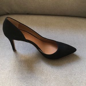 Black J Crew Suede Heels